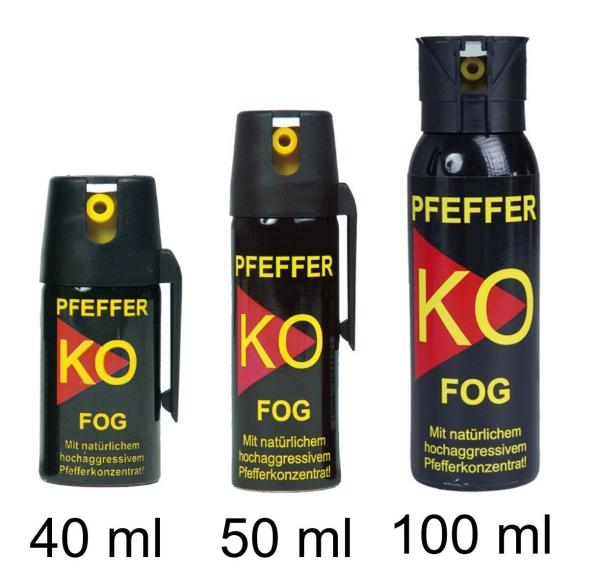 KO Pfefferspray FOG oder JET 40ml, 50 oder 100ml